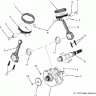 V08SB36/SD36 PLATINUM ALL OPTIONS Engine, piston and crankshaft - v08sb36 / sd36 all...