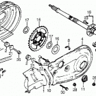 ATC200S Rear wheel axle @ chain guard