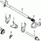 ATC200ES Gearshift drum @ gearshift fork