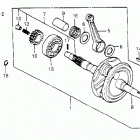 ATC200M Коленвал и поршни