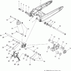 V07CB26/CD26 KINGPIN/TOUR ALL OPTIONS Swing arm and suspension, rear - v07cb26 / cd26 al...
