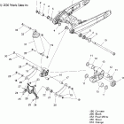 V07XB26/BC26 JACKPOT/NESS ALL OPTIONS Swing arm and suspension, rear - v07xb26 / bc26 al...