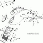 V06AB26CA VICTORY VEGAS 8 BALL/VEGAS ALL OPTIONS Fender, rear and taillight - v06ab26 / gb26 all op...