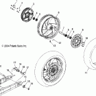 V05AB16/EC16/GB16 VICTORY VEGAS ALL OPTIONS Rear wheel (cast) - v05ab16 / ec16 / gb16all optio...