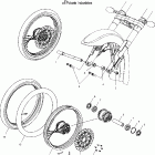 V04CB16 KINGPIN ALL OPTIONS Front wheel (spoked) - v04cb16 / all options