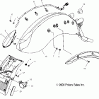 V04GB16/NC16 VICTORY VEGAS ALL OPTIONS Rear fender and taillight - v04gb16 / nc16 / all o...