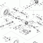 Outlander 500 XT 4 X 4 08- drive system, rear xt