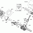 Outlander 500 XT 4 X 4 Коленвал,поршень и цилиндр