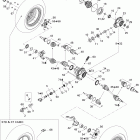Outlander 800 XT 4 X 4 07- drive system, front xt