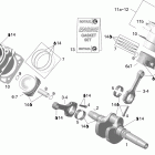 Outlander Max 650 XT 4 X 4 Коленвал,поршень и цилиндр