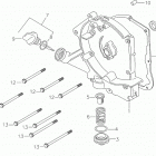 Mini DS 90 4-strokes Crankcase cover, right