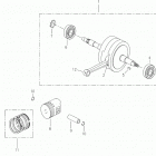 Mini DS 90 4-strokes Коленвал и поршни