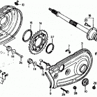 ATC200 Act200 rear wheel axle @ chain case 83