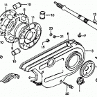ATC110 Rear wheel axle @ chain case 79-83