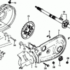 ATC185S Atc185s  rear wheel axle @ chain case 83