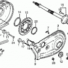 ATC200E Rear wheel axle @ chain case 83