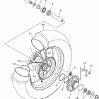 V STAR 1100 CUSTOM-XVS11XC-B/XVS11X-B Заднее колесо
