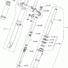 TW200W1C/TW200W1 Передняя вилка