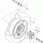 V STAR SILVERADO-XVS11ATXC/XVS11ATX Заднее колесо