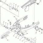 TW200W1C/TW200W1 Бугель (задний рычаг)