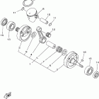 YZ125 Коленчатый вал и Поршень