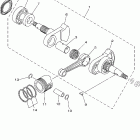 TTR90EV Коленчатый вал и Поршень