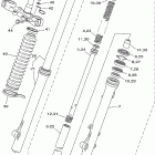 XT225P/XT225PC Передняя вилка