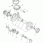 WR 400F Коленчатый вал и Поршень