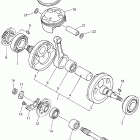 WR 400F Коленчатый вал и Поршень