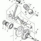Virago 250 Коленчатый вал и Поршень