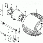 ATC250R Front wheel @ front brake disk 81-82