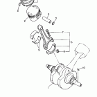 Virago 535 Коленчатый вал и Поршень