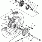 XT225K/XT225KC Заднее колесо