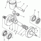 WR 250 Коленчатый вал и Поршень