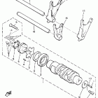 XVZ 1300 Shift cam-fork