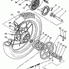 XT350D Заднее колесо