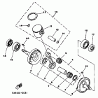 YZ 125 Коленчатый вал и Поршень
