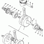 TT500D Коленчатый вал и Поршень