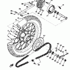 YZ100C/YZ125X Заднее колесо