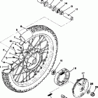 YZ100C/YZ125X Переднее колесо