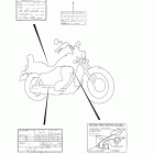 LS650 Boulevard S40 Наклейки предупреждения