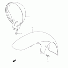 VS800 Boulevard S50 Переднее крыло