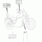 VS800 Boulevard S50 Наклейки предупреждения