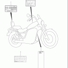 VS800 Boulevard S50 Наклейки предупреждения