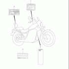 VS1400GLP Boulevard S83 Наклейки предупреждения