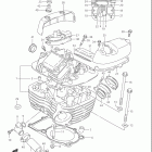 VS800GL INTRUDER Головка цилиндров (задняя)