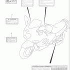 GSX600F KATANA Наклейки предупреждения