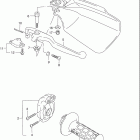 DR350SE Right handle lever (model n / p / r / s / t)