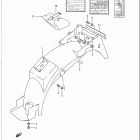 VX800 Rear fender - label