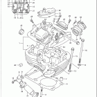 VX800 Головка цилиндров (задняя)